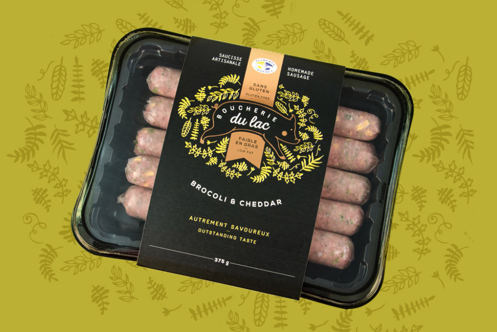 Brocoli et cheddar - Saucisse artisanale - Boucherie du Lac